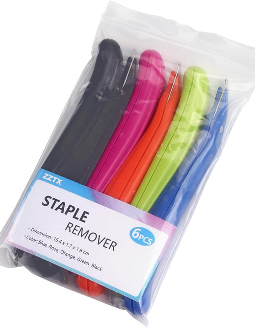 Load image into Gallery viewer, 6 PCS Professional Magnetic Staple Remover Puller Rubberized Staples Remover Staple Removal Tool for School Office Home 5 Colors
