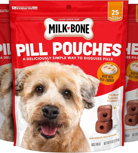 Pill Pouches Dog Treats, Real Chicken Flavor, 6 Ounce (Pack of 5)