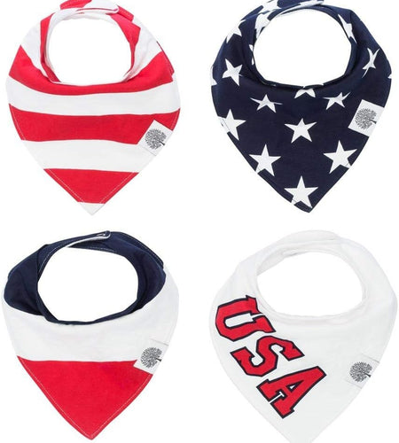 Parker Baby Bandana Drool Bibs 4 Pack Baby Bibs for Boys, Girls, Unisex
