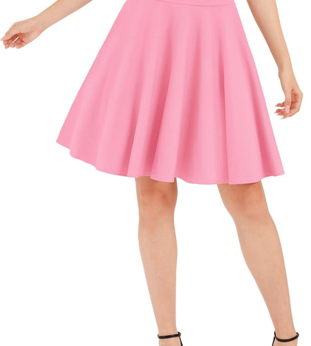 Women'S Basic Versatile Stretchy Flared Casual Mini Skater Skirt