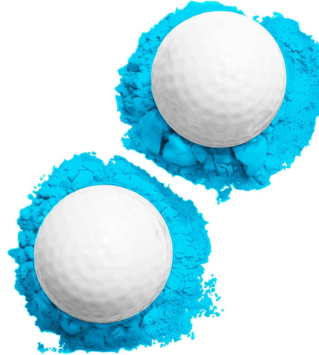 Golf Ball for Baby Showers and Reveal Parties. All Natural Holi Powder. 2 Pack.